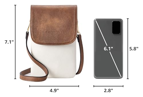 Image of BOSTANTEN Vegan Leather Crossbody Bags for Women Designer Cell Phone Bag Wallet Purses Adjustable Strap