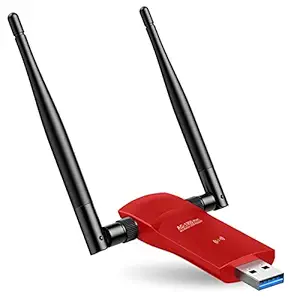 L-Link USB WiFi Adapter AC1300Mbps 3.0 Fast Connection for Desktop PC and Laptop with 2.4GHz, 5GHz High Gain Dual Band 5dBi Antenna, WiFi Dongle Supports Windows 10/8/8.1/7/Vista/XP/Mac OS/Linux