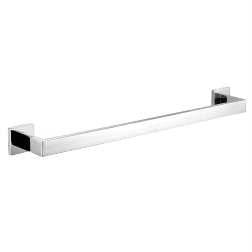 Porte-serviettes mural noir en acier inoxydable carré de 60 cm pour salle de bain moderne