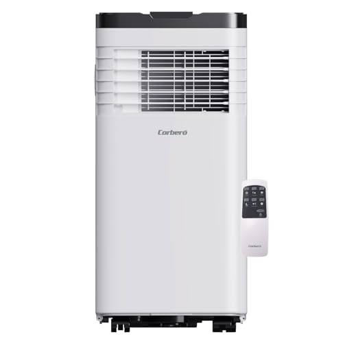 Corberó   Aire Acondicionado Portátil 3 en 1 con Mando | CPC09 | 2600 W | 12 18 m² | 16 31ºC | Refrigeración |Calefacción | Deshumidificación | 2 Velocidades | Temporizador 24h