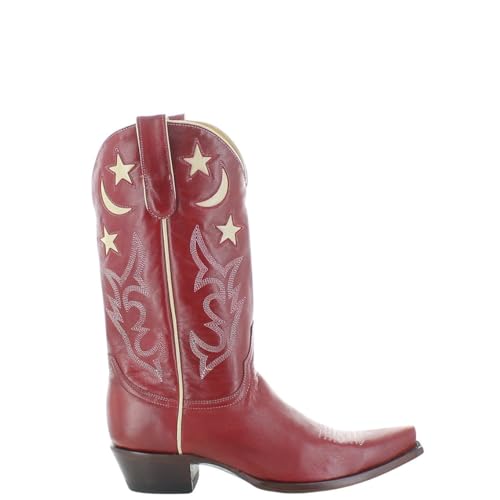 MissHeel Wide Calf Cowgirl Boots Embroidered Mid-Calf Cowboy Boots with Stars4