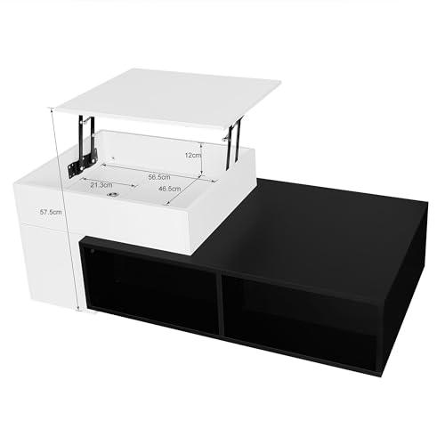 Table basse relevable gain de place pour manger devant la télé et ranger le salon - 6