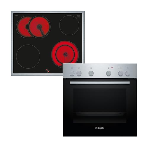 Bosch HND211AR62 Herd-Glaskeramik-Kochfeld-Kombination (herdgesteuert), 59,4 cm breit, 3D-Heißluft - Backen auf 3 Ebenen, Bräterzone