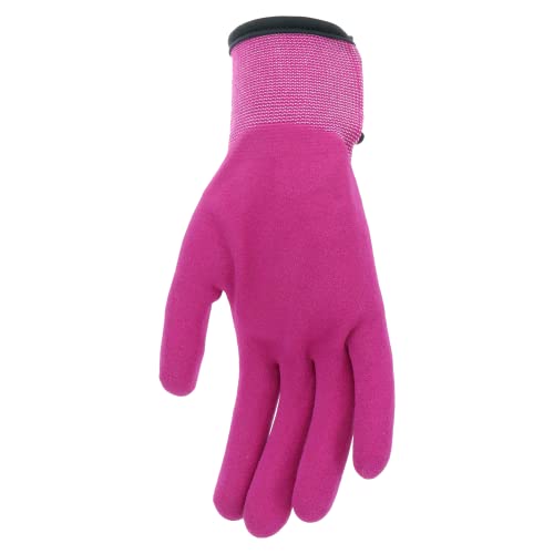 Mud Grip Women's Polyester Blend Shell And Water Resistant Sandy Nitrile Coated Palm Garden Gloves, Hook And Loop Closure, Abrasion Resistant, Excellent Grip, Purple, X-Small/Small (Md31021M-Wxs) #TOP4