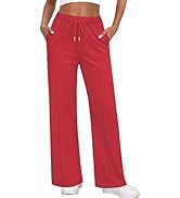 Warmrole Womens Sweatpants Wide Leg High Waisted Trendy Straight Leg Sweat Pants Joggers for Loun...