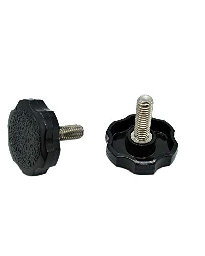 Black Thumb Screws with Rosette Fluted Head - 5/16-18
