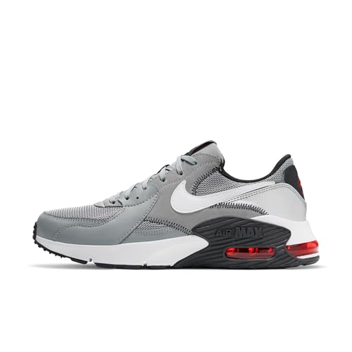 Nike Men's Air Max Excee, Particle Grey/White-Black-University Red, 10