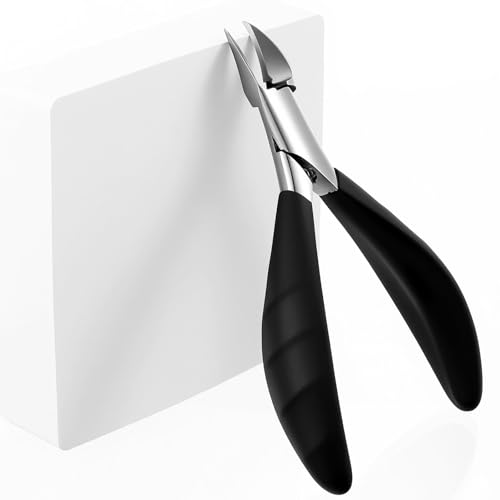 4mm Jaw Cuticle Clipper Professional Stainless Steel Nail Cuticle Trimmer Nippers, Durable Washable Sharp Dead Skin Cutter Nipper Cuticula Remover Pedicure Manicure Tools for Fingernails and Toenails