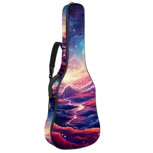 Housse de guitare basse 109 cm sac à dos étanche en tissu Oxford galaxie