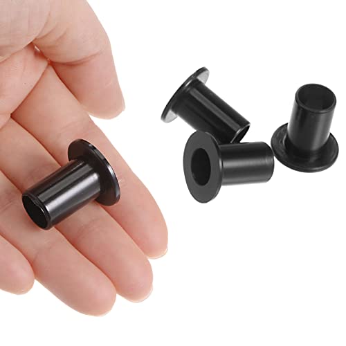 QUARKZMAN 4 Stück Geflanscht Hülse Lager 10.1mm Bohrung 12mm AD 20.5mm Länge Nylon Buchsen für Welle Schwarz