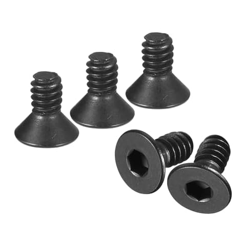 TOP-VIGOR 20Pcs #5-40x1/4 Hex Socket Countersunk Head Cap Screws, Allen Socket Drive 10.9 Grade Carbon Steel Flat Head Socket Cap Screws Bolts for Bicycle Motorcycle, Machinery, Household Repairment Cover