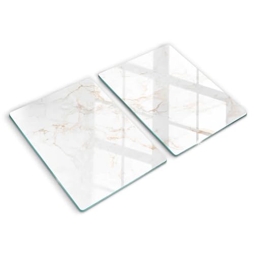 Plaque d'induction protection 2x40x52cm en effet marbre de pierre pour protéger votre cuisson