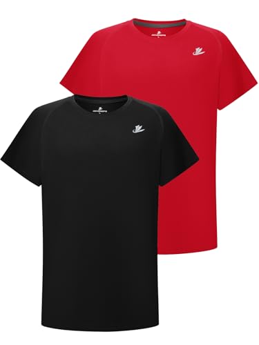 Image of DEVOROPA Youth Boys Compression Shirt Long /Short Sleeve Football Baseball Undershirt Quick Dry Kids Sports Baselayer Crewneck