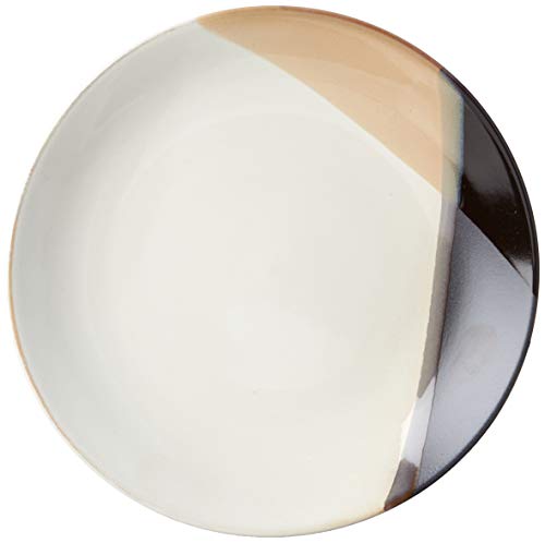 Gourmet Basics by Mikasa Caden 16-Piece Stoneware Dinnerware Set — Service for 4, Reactive Glaze, Black/Tan & White Finish, Microwave & Dishwasher Safe, Everyday & Formal Use - Image 3