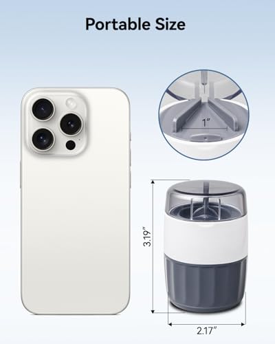 Image of Pill Crusher and Pill Cutter - Cotatoc 3-in-1 Pill Crusher Fine Powder with Stainless Steel Grinding Head, Tablet Grinder with Storage for Tablets, Pill Cutter Splitter for Small and Tiny Pills (Gray)