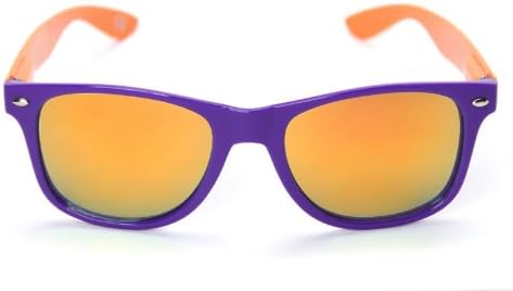 Miniatura 3 de Society43 NCAA Clemson Tigers Clem-3 Front Purple Lenses - Lentes de sol, talla única, naranja