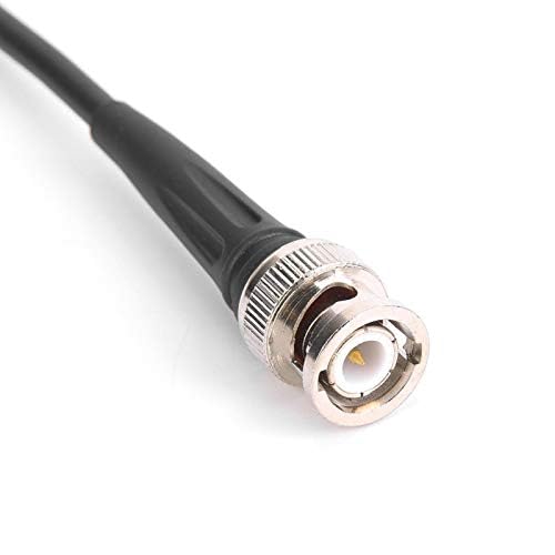 Image of 27 inch Length Generator Test Line Cable,0.12in / 4mm Diameter Channel Arbitrary Waveform Function Generator BNC Coaxial Cable, Red and Black Clip Test Cable Probe s