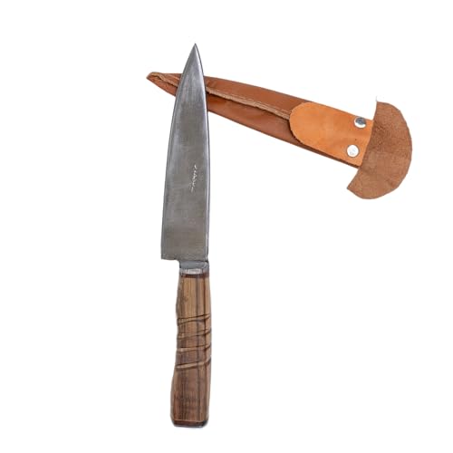 SHOPPLACE Cuchillo Artesanal de Acero al Carbono Argentino de Campo Asado Barbacoa Hoja 14 centimetros Acero al Carbono Combinado (52)