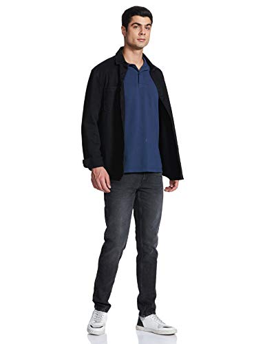 Image of The Indian Garage Co Men Slim Fit Solid Mid-Rise Jeans