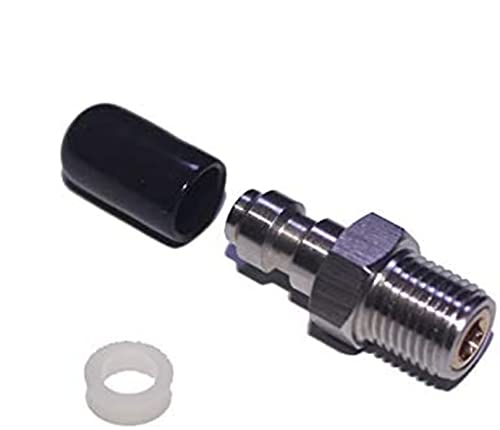 Outdoor Guy PCP 8MM Male Quick Head Connection Check Valve One Way Foster Stainless Steel Fill Nipple Kit (1/8NPT)