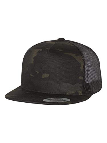 Yupoong YP 6006MC 5 PAN MULTICM TRUCKR, Black Multicam, OS