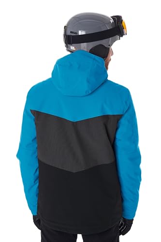 Foto von Killtec Herren Ksw 45 Mn Jckt Skijacke Funktionsjacke mit abzippbarer Kapuze und Schneefang, schwarz blau, M EU