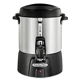 Proctor Silex Commercial 45040R Brushed Aluminum Coffee Urn, 40 Cup Capacity, Fast Brewing, One-Hand Dispensing, Dual Heaters, Commercially Rated, NSF Listed