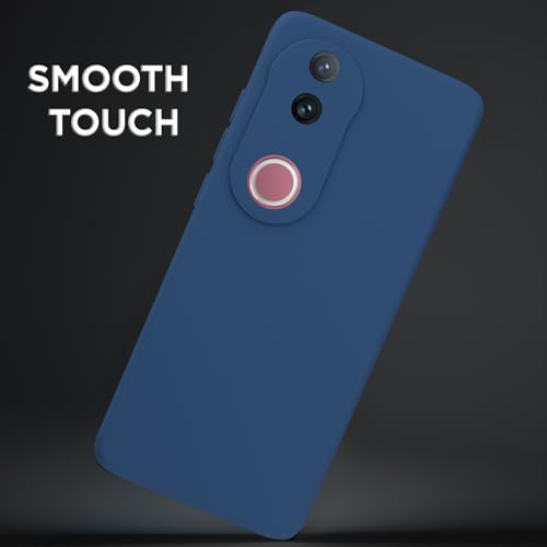 Image of Outlouders Back Cover for iQOO Z10R 5G / Vivo V50 5G / V50e 5G / Vivo T4R 5G | Camera Protection | Durable Soft Matte Silicone Bumper Case (Blue)
