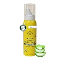 Kids' Saline Nasal Mist by Beekeeper's Naturals, Clears Stuff Noses, Nasal Spray for Kids 1+ w/ Saline, Aloe & Propolis, 3 fl oz