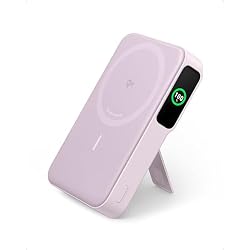 Anker MagGo Power Bank, Qi2 Certified 15W Ultra-Fast MagSafe-Compatible Portable Charger, 10,000mAh Battery Pack with Smart Display and Foldable Stand, For iPhone 15/14/13/12 Only(USB-C Cable Include)