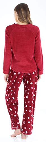 Image of PajamaMania Women's Fleece Long Sleeve Pajama PJ Set