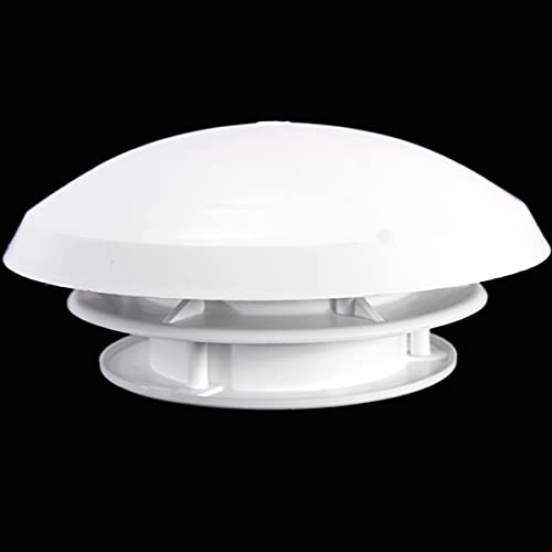 Ventilatore da tetto a fungo, roulotte, camper, caravan, barca, bianco, 2 pezzi con attacco tubo da 60 mm