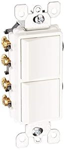 Leviton 5643-W Doppelter Lichtschalter