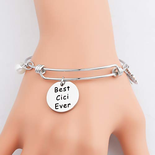 CENWA Cici Gift Best Cici Ever Bracelet Gifts for Cici Grandma Birthday Present2