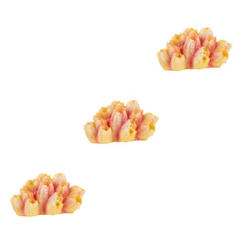 ibasenice 3pcs Aquarium Decor Coral Reef Fish Tank Decorations Realistic Fake Coral Aquatic Home Decor