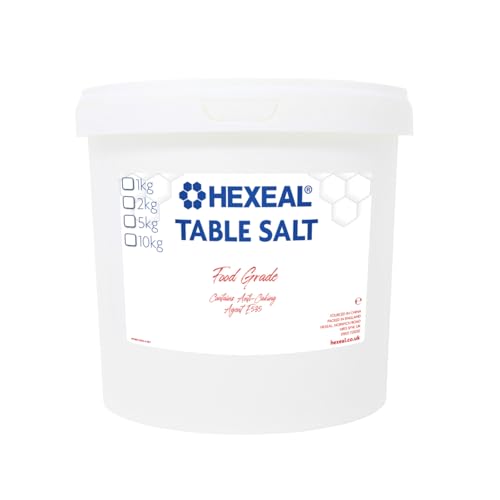 Hexeal Table Salt 2kg 2kg Bucket of Table Salt for Cooking and Seasoning