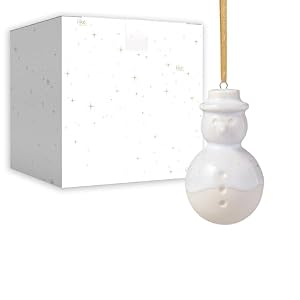 Like. by Villeroy & Boch – Winter Glow Ornament Schneemann Beige, Baumschmuck, Weihnachtsdekorationen, Deko Weihnachten, Christbaumschmuck, Premium Porzellan