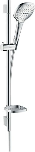 hansgrohe Raindance Select E Set de douche 120 3 jet avec barre Unica'S puro 65 cm et porte-savon, chromé, 26620000