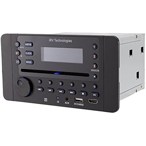 Car Stereo with Bluetooth,IRV Technology iRV63 Independent Zone 3 Wireless RV Radio,Supports HDMI ARC,APP,Digital Surround Sound,A&FM,DVD,MP4,CEC,NFC,Clock,3 Zones Wall Mount Car Audio Receiver Cover