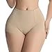 Lu's Chic Women's Elastic Waist Shapewear Shorts Butt Lifting Body Shaper Breathable Fashion Thin Slim Spandex Shaper Nude Large