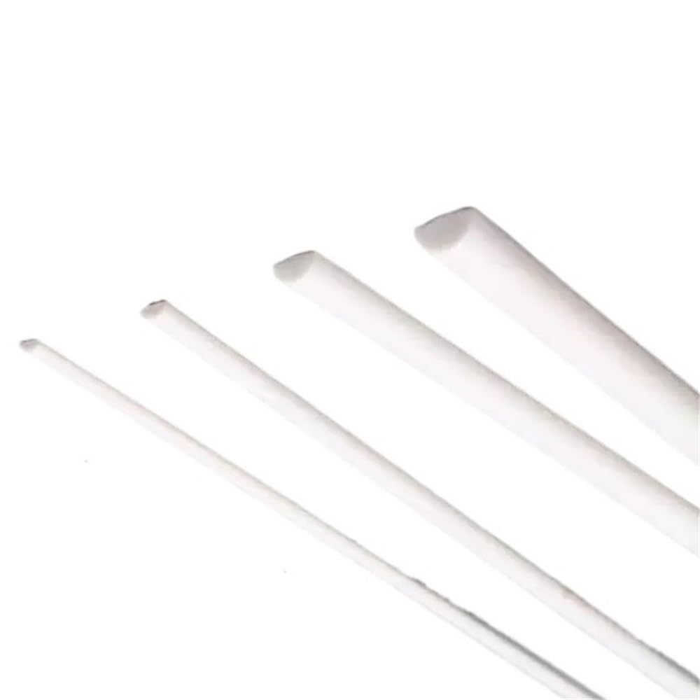 tiges de dureté Lot de 50 bâtons colle semi-circulaires (longueur 250 mm), barres en plastique ABS massif, for pièces mécaniques(6x250mm)