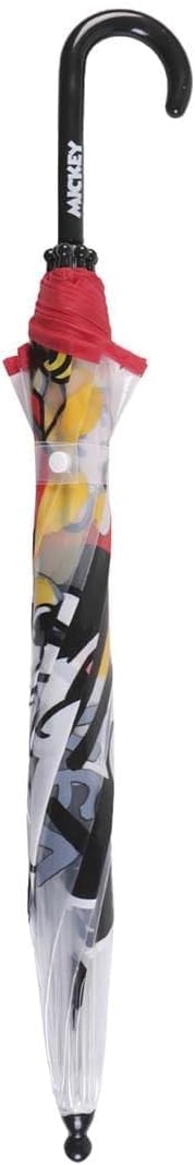DONATELLA Paraguas infantil Mickey 70 cm 8 varillas transparente burbuja