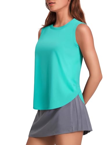 Image of PINSPARK Workout Tank Tops Woman Ice Silk UPF 50+ Athletic Yoga Shirts