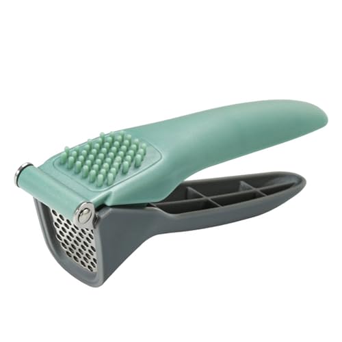 Bonbela Prensa de Ajo de Acero Inoxidable, Picadora Manual de Ajo y Jengibre con Diseño de Cilindro Pequeño para Picado Uniforme, Resistente y Fácil de Limpiar para Cocina