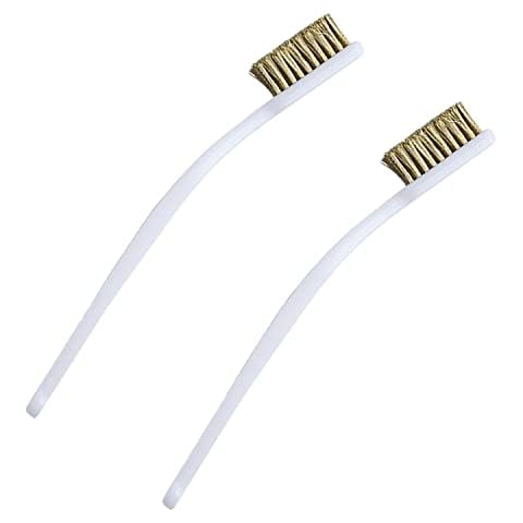 2 Pcs Small Brass Brush, Copper Wire Toothbrush, Mini Wire Brush Metal Rust Brush Tool Wire Brush for Cleaning Welding Slag and Rust, 3D Printer Nozzle Cleaning Cover