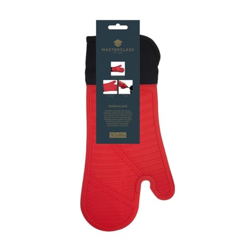 MasterClass Single Oven Glove, Silicone Oven Glove with Cotton Sleeve, Heavy-Duty, Ultimate Heat Protection, Stain Resistant & Machine Washable - Image 6