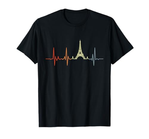 Mon cœur Bat pour Paris France Tour Eiffel T-Shirt
