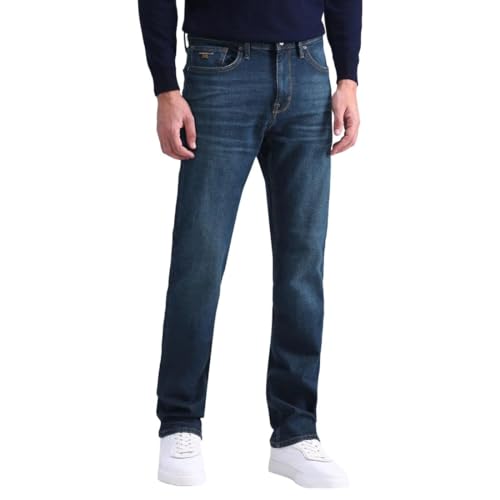 Image of Flying Machine Men's Slim Straight Fit Jeans| Solid | Mid Rise | Stretchable | Jeans for Man