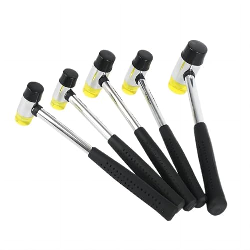 Mazo de goma, martillo elástico de cabeza redonda, herramienta multifuncional desmontable de doble extremo para carpintería y azulejos