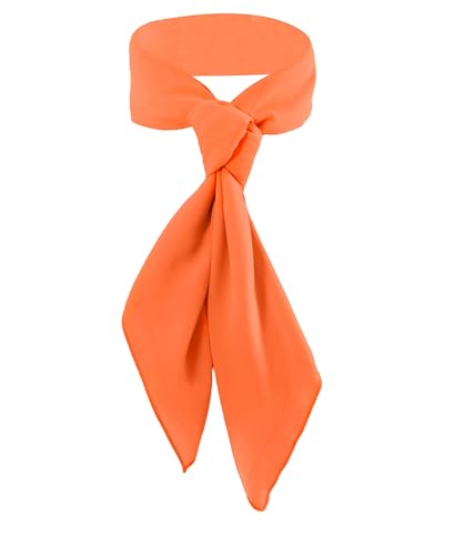 Seawhisper Orange Fred Ascot Bandana Neck Scarf Neckerchief Hankerchief for Women Costume Jones Men Accessories